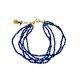 Lapis Beaded 5-Layer Bracelet | 22K Gold Plated Brass | Adjustable Size 7 inch